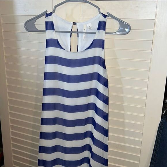 mi ami Blue and white striped dress - Picture 1 of 7
